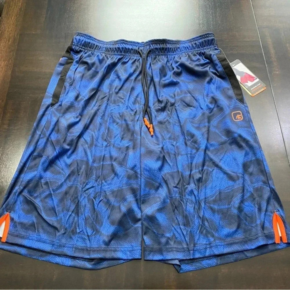 AND1 Racing Royal Blue Post Up Swirl Print Men Basketball Shorts Size Medium NWT - Picture 2 of 9
